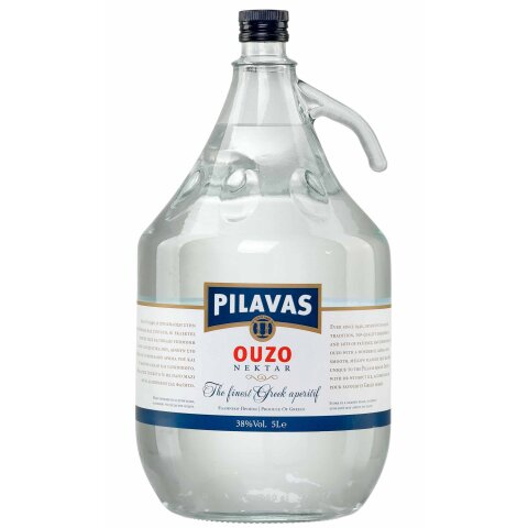 Ouzo Pilavas Nektar 38% 5,0l Karaffe