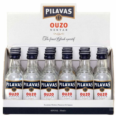 Ouzo Pilavas Nektar 40% 24x 0,05l Pilavas
