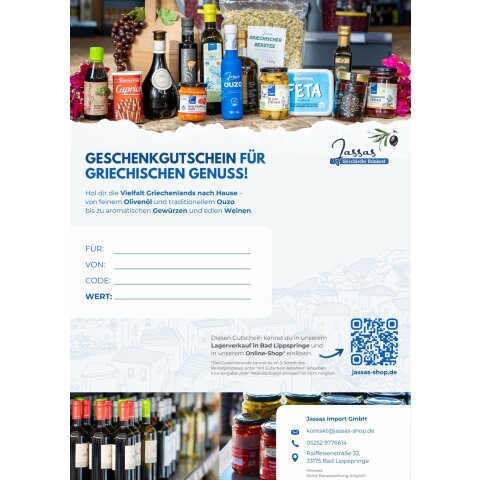 Geschenkgutschein per Mail