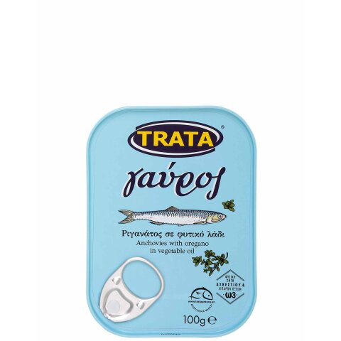 Sardellen (Anchovies) mit Oregano in Öl 100g Trata