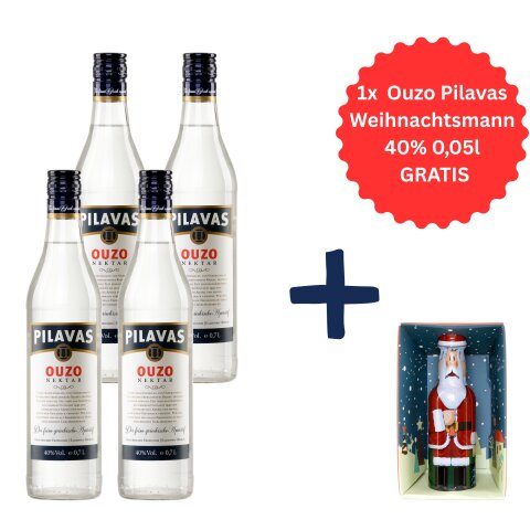 Geschenk-Set Pilavas Ouzo Nektar 40% – "Weihnachtsfreude & Genuss"